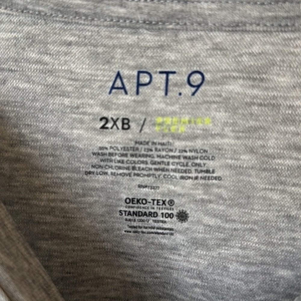 NWT Apt. 9 Core Classic-Fit Henley Men’s Gray shirt - Picture 3 of 6